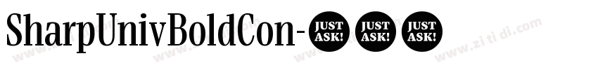 SharpUnivBoldCon字体转换