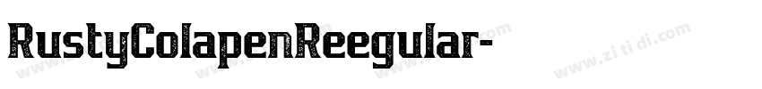 RustyColapenReegular字体转换