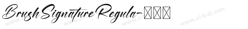 BrushSignatureRegula字体转换