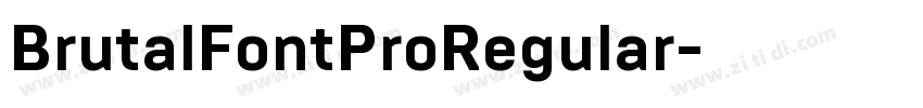 BrutalFontProRegular字体转换