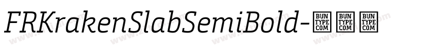 FRKrakenSlabSemiBold字体转换
