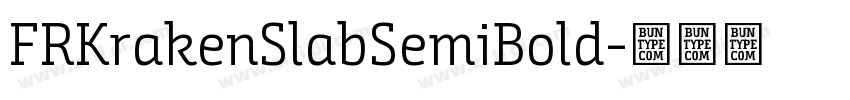 FRKrakenSlabSemiBold字体转换