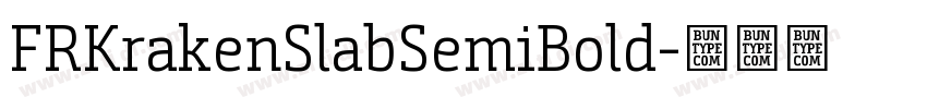 FRKrakenSlabSemiBold字体转换