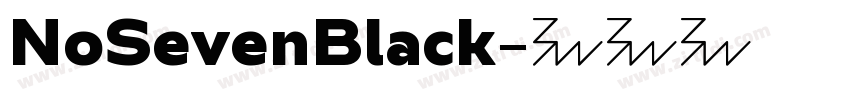 NoSevenBlack字体转换