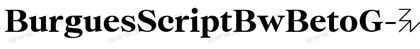 BurguesScriptBwBetoG字体转换