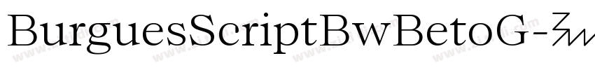 BurguesScriptBwBetoG字体转换
