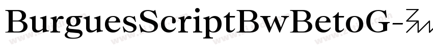 BurguesScriptBwBetoG字体转换