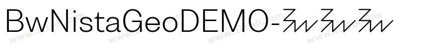 BwNistaGeoDEMO字体转换