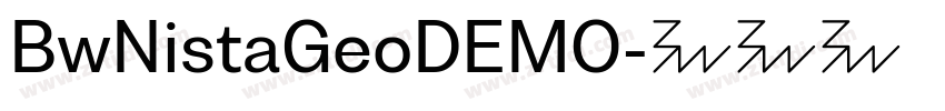 BwNistaGeoDEMO字体转换