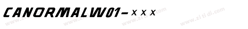 CANormalW01字体转换