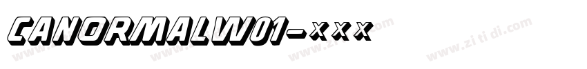 CANormalW01字体转换