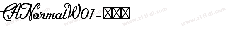 CANormalW01字体转换