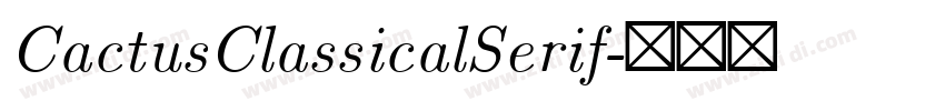 CactusClassicalSerif字体转换