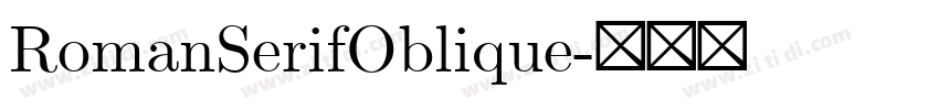 RomanSerifOblique字体转换