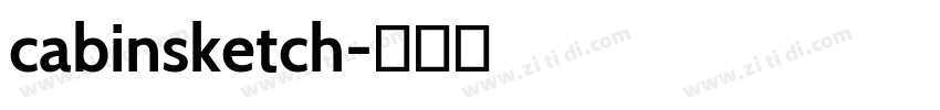 cabinsketch字体转换