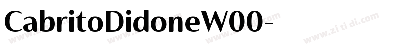 CabritoDidoneW00字体转换 CabritoDidoneW00字体转换
