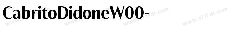CabritoDidoneW00字体转换 CabritoDidoneW00字体转换