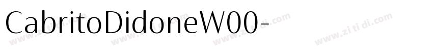 CabritoDidoneW00字体转换 CabritoDidoneW00字体转换
