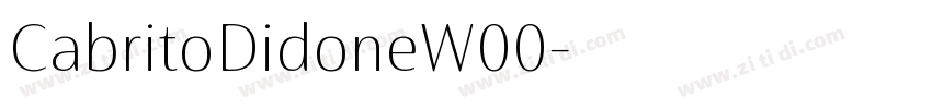 CabritoDidoneW00字体转换 CabritoDidoneW00字体转换