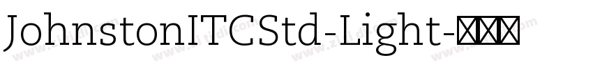 JohnstonITCStd-Light字体转换