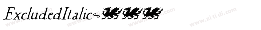 ExcludedItalic字体转换