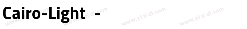 Cairo-Light字体字体转换