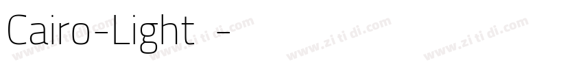 Cairo-Light字体字体转换