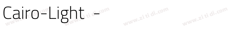 Cairo-Light字体字体转换