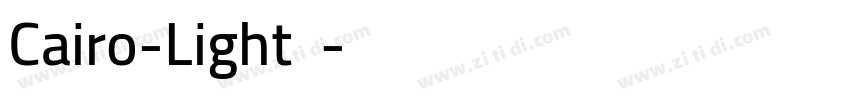 Cairo-Light字体字体转换