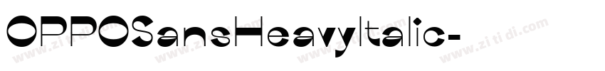 OPPOSansHeavyltalic字体转换