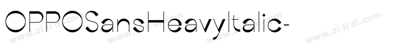OPPOSansHeavyltalic字体转换