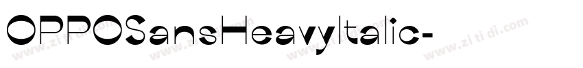 OPPOSansHeavyltalic字体转换