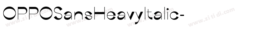 OPPOSansHeavyltalic字体转换