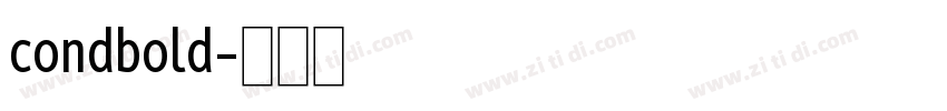 condbold字体转换