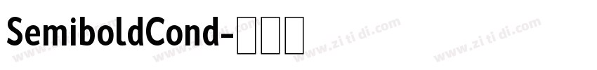 SemiboldCond字体转换