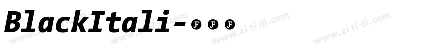 BlackItali字体转换
