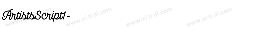 ArtistsScript1字体转换 ArtistsScript1字体转换