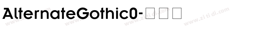 AlternateGothic0字体转换
