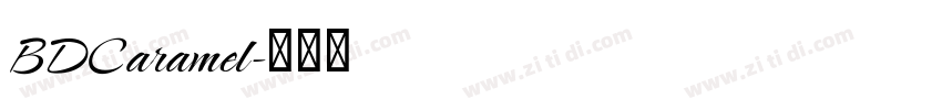 BDCaramel字体转换