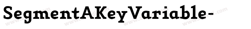 SegmentAKeyVariable字体转换
