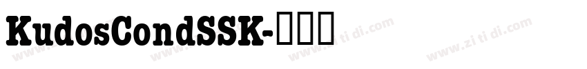 KudosCondSSK字体转换