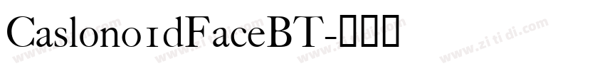 Caslon01dFaceBT字体转换