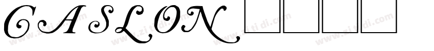 Caslon字体转换