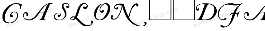 Caslon01dFaceBT字体转换