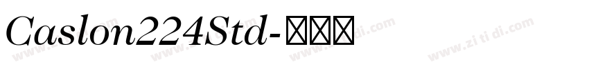 Caslon224Std字体转换