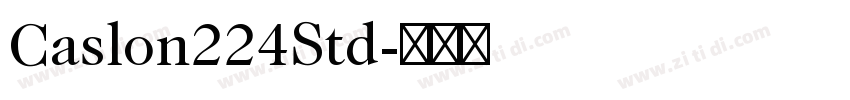 Caslon224Std字体转换