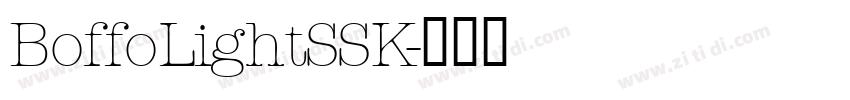 BoffoLightSSK字体转换