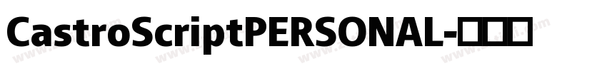 CastroScriptPERSONAL字体转换