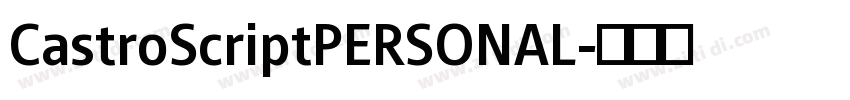 CastroScriptPERSONAL字体转换