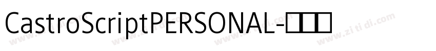 CastroScriptPERSONAL字体转换